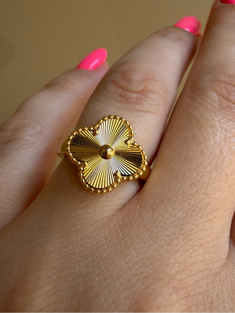 Gold Clover Statement Ring - Alhambra Inspired Jewelry